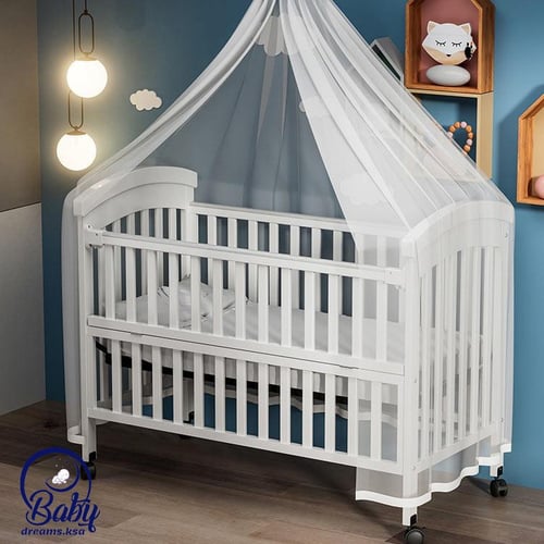 سرير خشبي للأطفال المواليد 3ارتفاعات