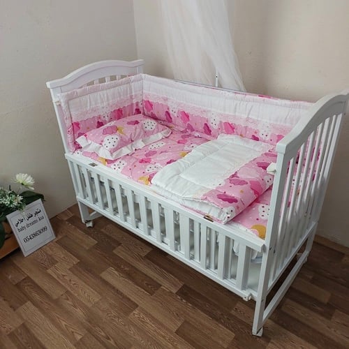 بكج اقتصادي سرير اطفال مع طقم مفرش السرير+مرتبة