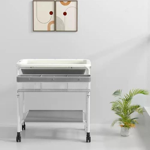 طاولة غيار للأطفال| مع حوض استحمام