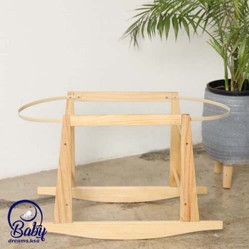 مهاد سلة موسى للأطفال مفرش بيج +استاند هزاز