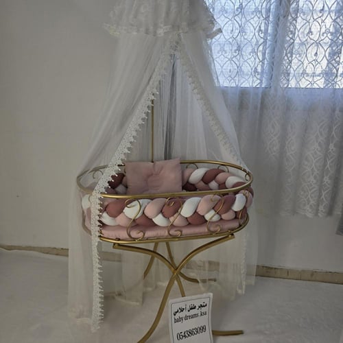 سرير بيبي بجوانب ظفيره ناعمة | أسرة أطفال آمنة وأن...