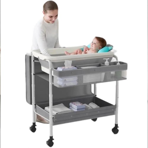 طاولة غيار للأطفال| مع حوض استحمام