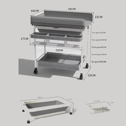 طاولة غيار للأطفال| مع حوض استحمام