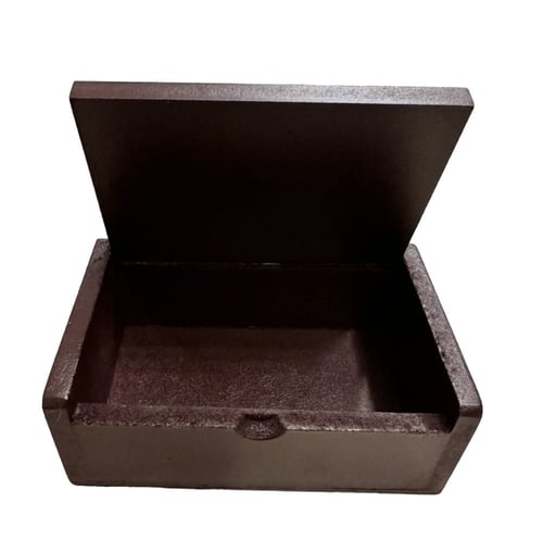 علبة خشبية مربعه صناعة يدوية