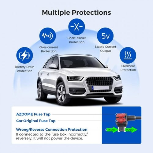 كيبل توصيل الداش كام بالفيوز