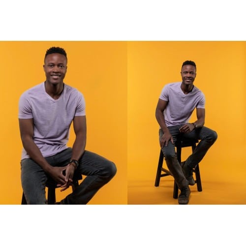 خلفية تصوير رول ورق أصفر برتقالي مكس صغير #35 - اك...