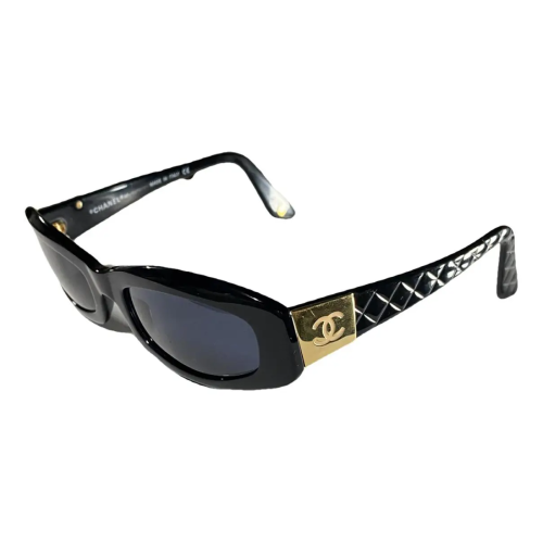 CHANEL BLACK RECTANGLE SUNGLASSES 5014