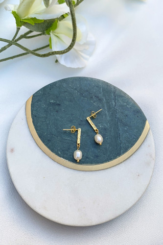 اقراط بيرل - ذهبي