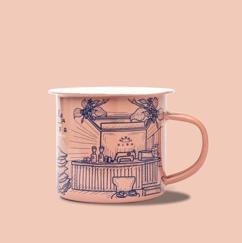 كوب المينا البا وردي | Enamel Mug Alba Pink