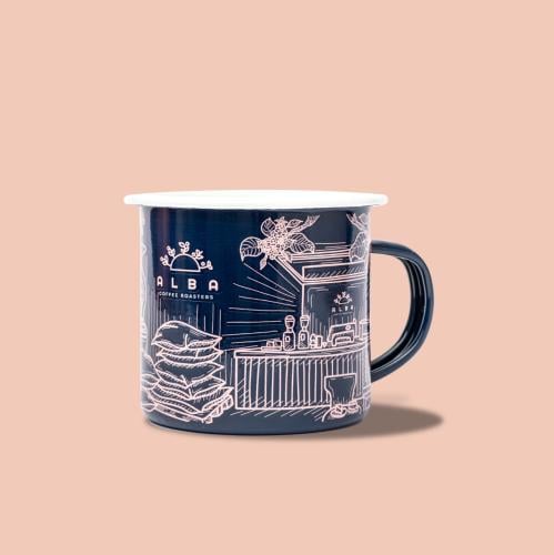 كوب المينا البا ازرق | Enamel Mug Alba Blue