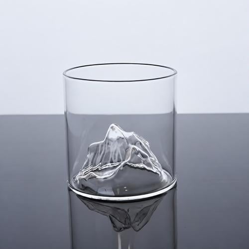 كوب زجاج شفاف الجبل الجليدي 300ML