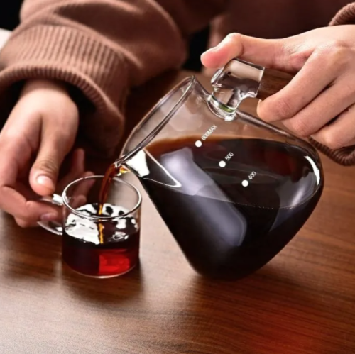 سيرفر V60 زجاج بمقبض خشبي-مقاس 02