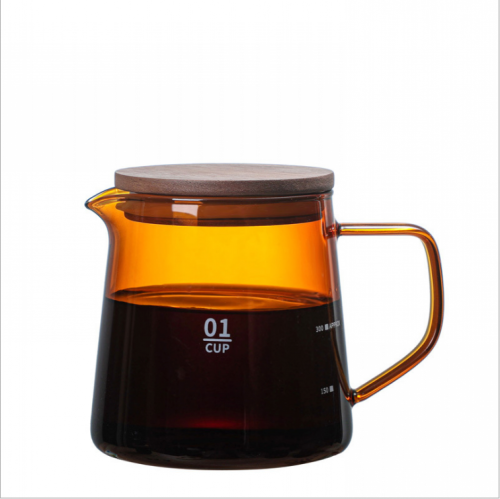 سيرفر زجاجي كهرمان مع غطاء خشبي مقاس 01 - SERVER A...