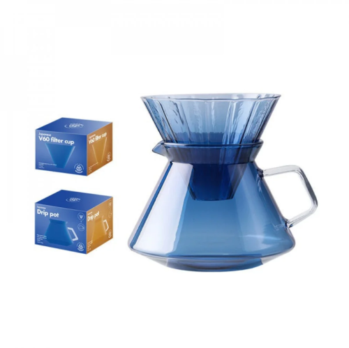 طقم تقطير V60 الاناقة 02 ازرق