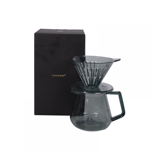 طقم كريستال تايمور 360مل اسود TIMEMORE 01| V60