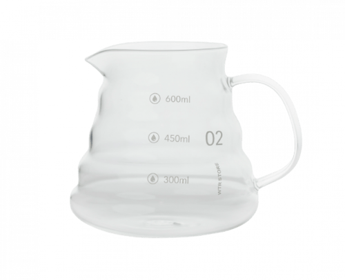 سيرفر V60 زجاج 600 مل - مقاس 02 | V60 Coffee Serve...