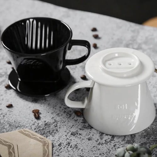 قمع تقطير سيراميك شبيه كاليتا - ابيض مقاس 01| KALI...