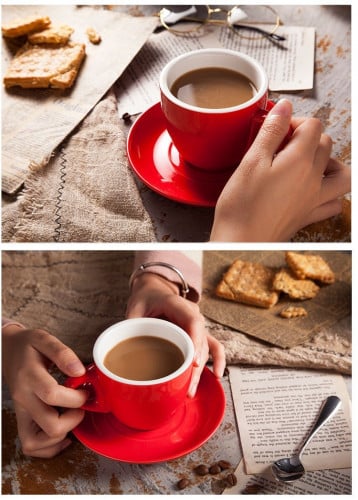 كوب سيراميك احمر