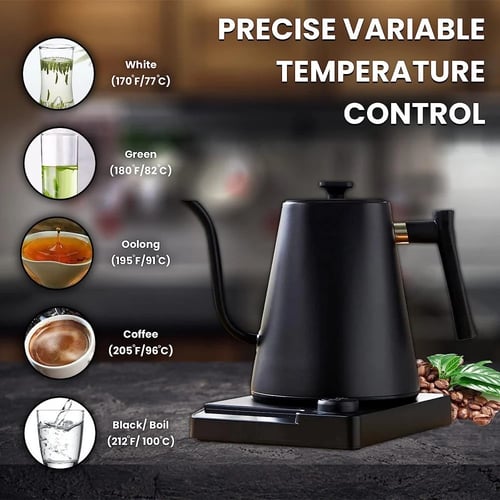 الغلاية الذكية - 1 لتر لون اسود | KTIO PRO Electri...