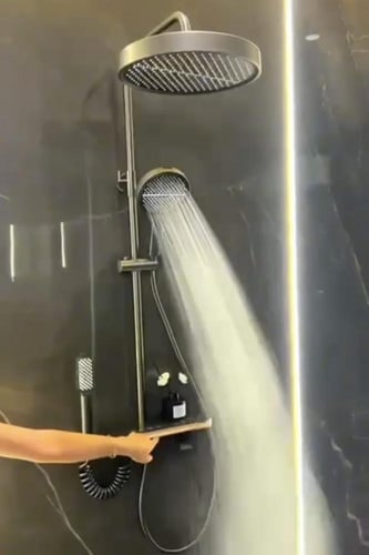 مجموعة دش حمام حديث ديجتال 5 ازرار مع شاشة حرارية