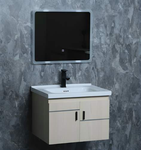 مغسلة خشب حوض خزف مع مراية KD PW