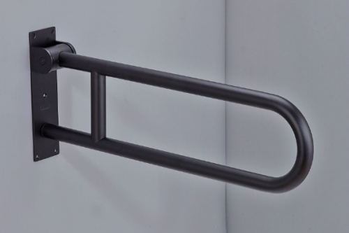 مسند حمام استيل أسود لكبار السن Helemend