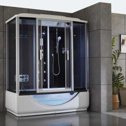 كابينة بخار جاكوزي زاوية 170x85 سم