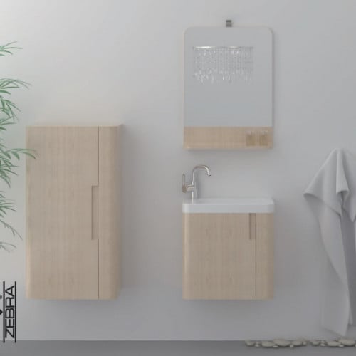 مغسلة دولاب حوض رخام مقاس 45 سم مع مرايا 100245