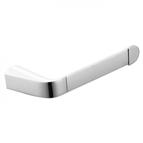 حامل مناديل مطلي باللون الأبيض والكروم