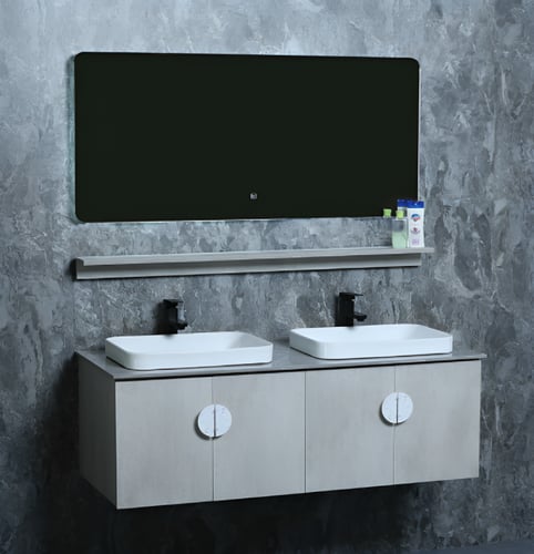 مغسله خشب حوضين مقاوم للماء بعدة ألوان 120 سم