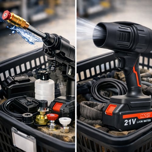 ( باقة التنظيف اللاسلكية 2 في 1 ) منفاخ هواء لاسلك...