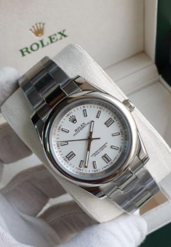 رولكس فضي رجالي