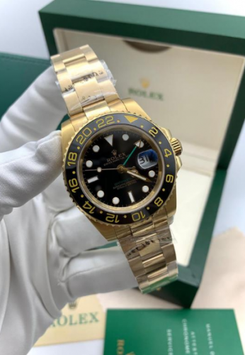 ساعة رولكس ذهبي واسود رجالية