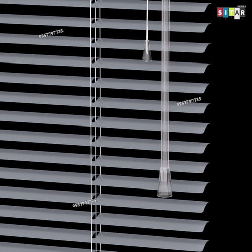 ستارة شرائح معدنية لون رمادي