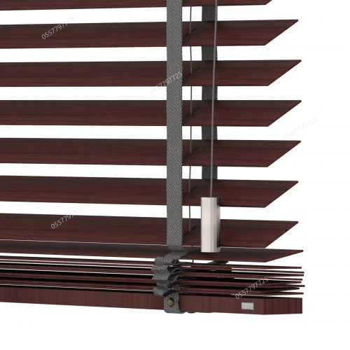 ستارة شرائح خشب صناعي كوري فخمة