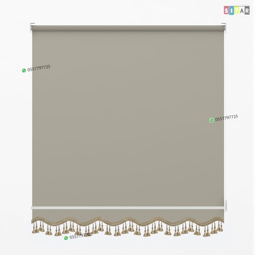 ستائر رول عازل للضواء والحرارة رمادي فاتح