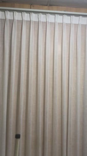 ستائر ويفي خطين قماش بلاك اوت من الامام وخلفييه لن...