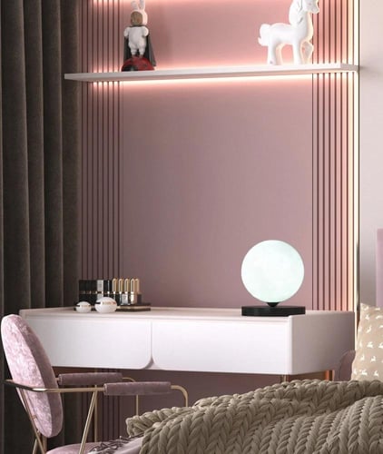 ابجورة مودرن دائرية اسود شكل القمر