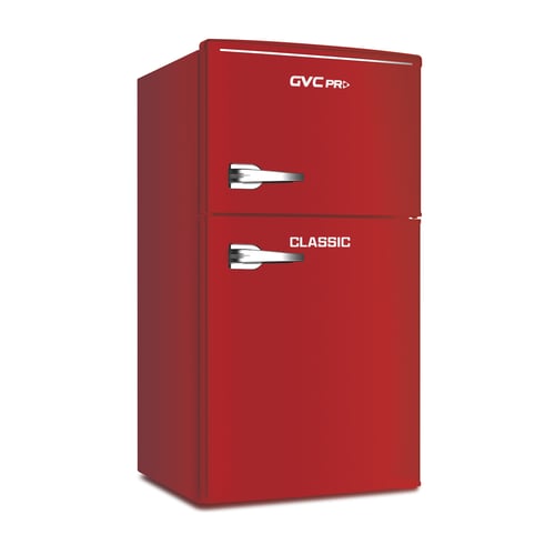 ثلاجة كلاسيك بابين بتصميم عصري احمر