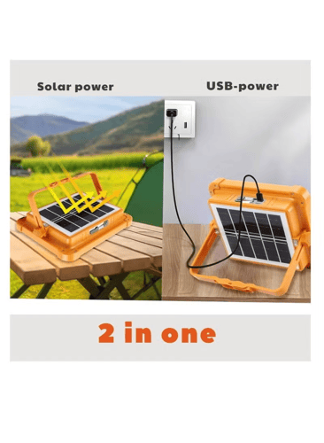 كشاف LED يعمل بطاقة الشمسية ويستخدم كمصباح تخييم ل...