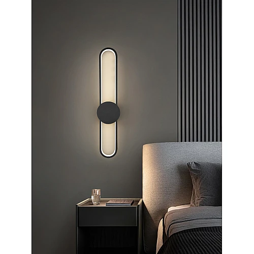 ابليك جداري شكل مستطيل اسود بتصميم راقي يعمل بالبط...