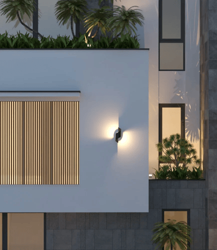 ابليك سور خارجي حلزوني اطار اسود - المنيوم