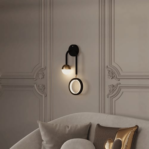 إنارة جدارية بالشحن - مودرن اسود بطارية