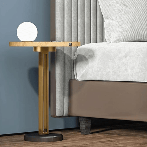 (USB+Wireless Charging）طاولة بإنارة وبشاحن لاسلكي