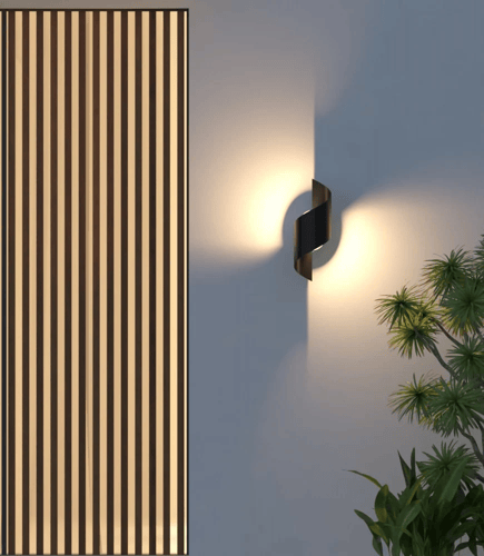 ابليك سور خارجي حلزوني اطار اسود - المنيوم