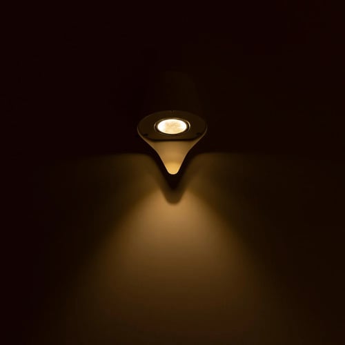 أبليك جداري خارجي دائري ابيض