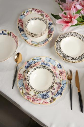 طقم سفرة من سوليتير ملون 27 قطعة , طقم سفرة يكفي ل...