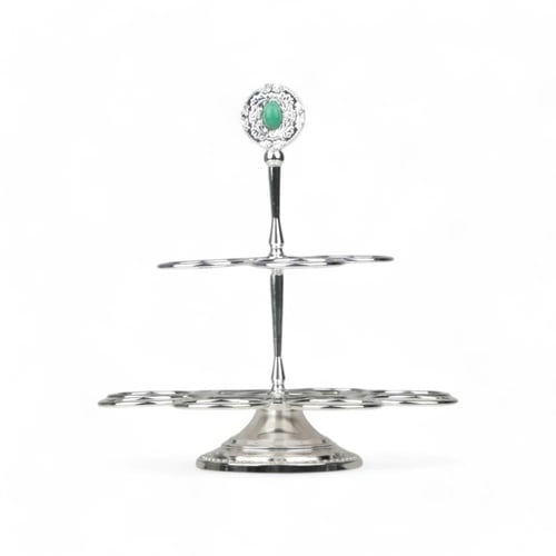 شيال فناجين كوين 12 حبة من سولتير، اللون فضي & أخض...