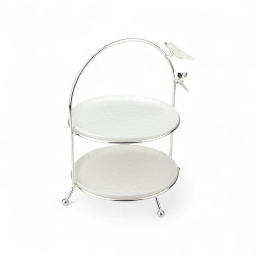 شيال الفراشة مدور الشكل 2 طبق بورسلان من سوليتير،...