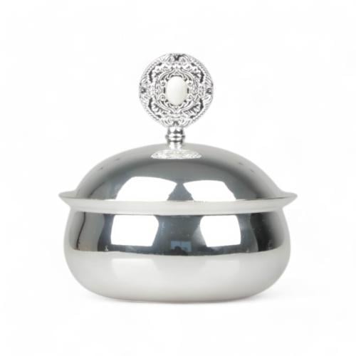 تمرية كوين فضي & أبيض من سولتير, القطر 12 سم, الإر...